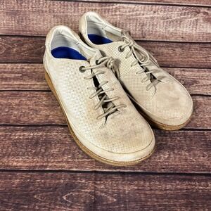 Birkenstock Honnef Low Suede Lace Up Shoes Sandcastle Beige EU 39 L8 M6